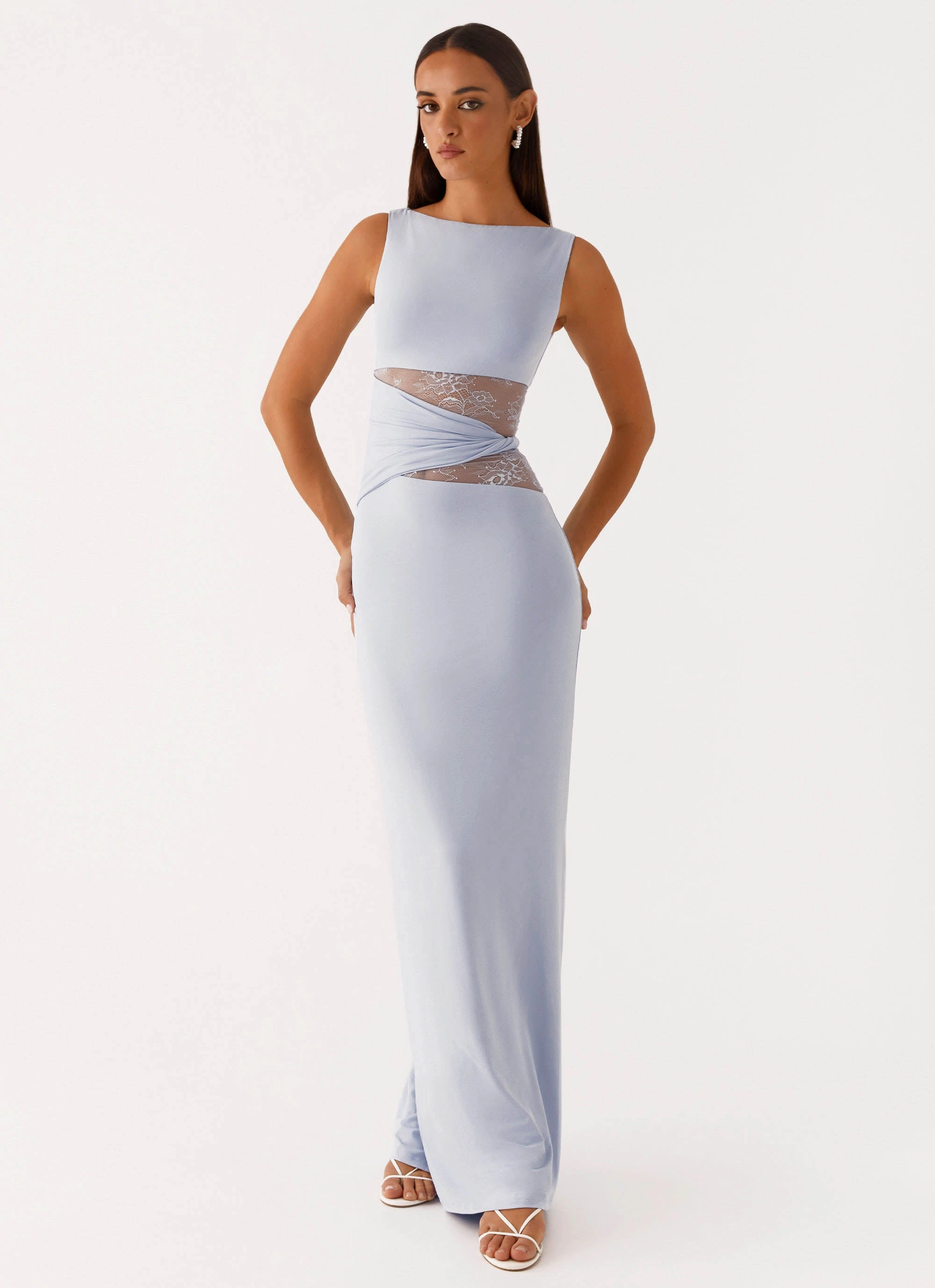 Karma Maxi Dress - Blue Double Breasted Winter Protection Wear