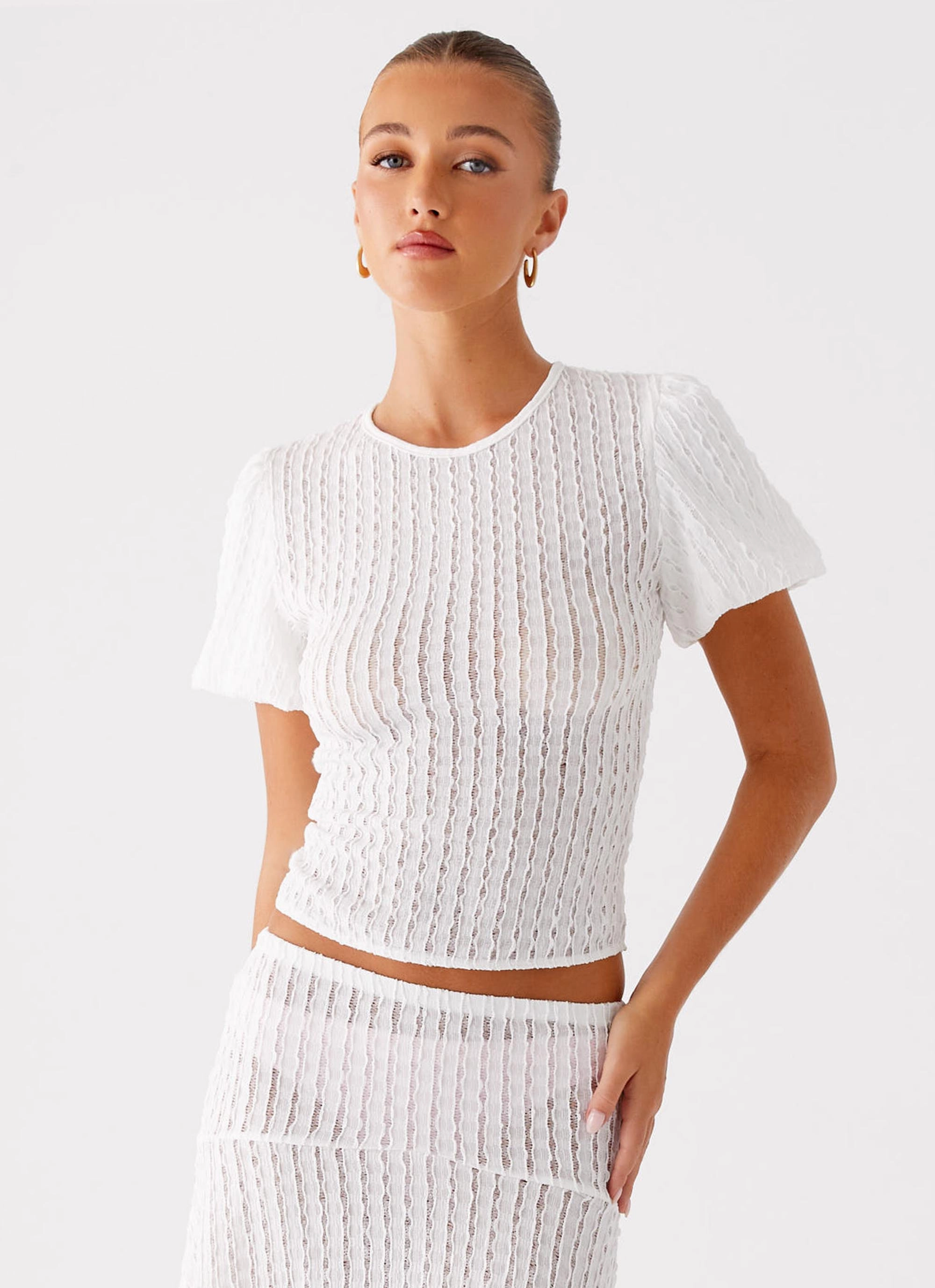 Sleek Comfort Katta Top - Ivory
