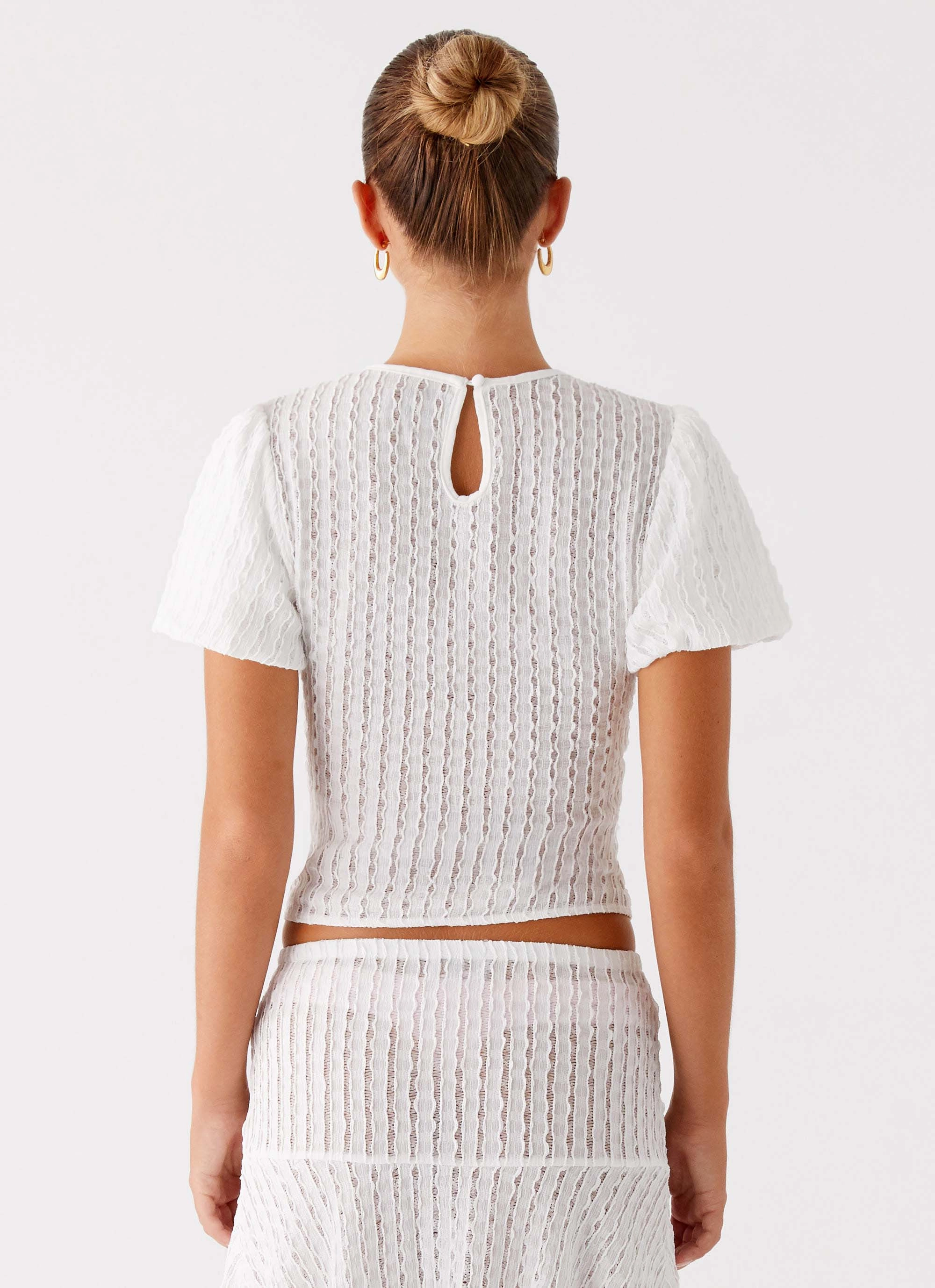 Katta Top - Ivory Smooth Texture