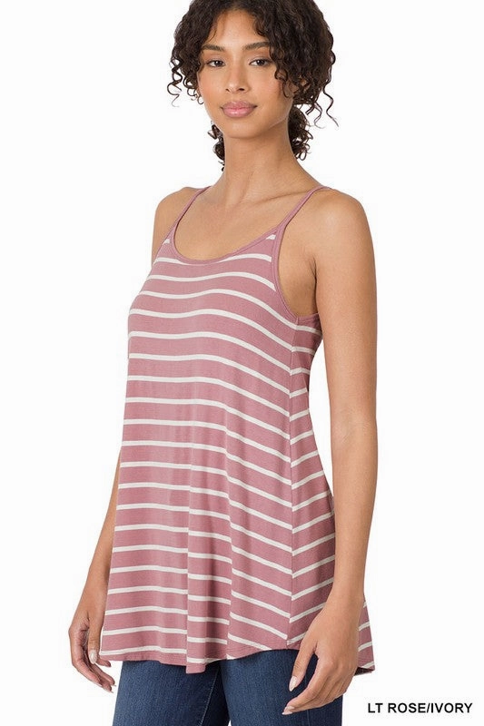 Kelly Front & Back Reversible Spaghetti Cami S-XL Heat Regulating Fabric Sheer Overlay Material