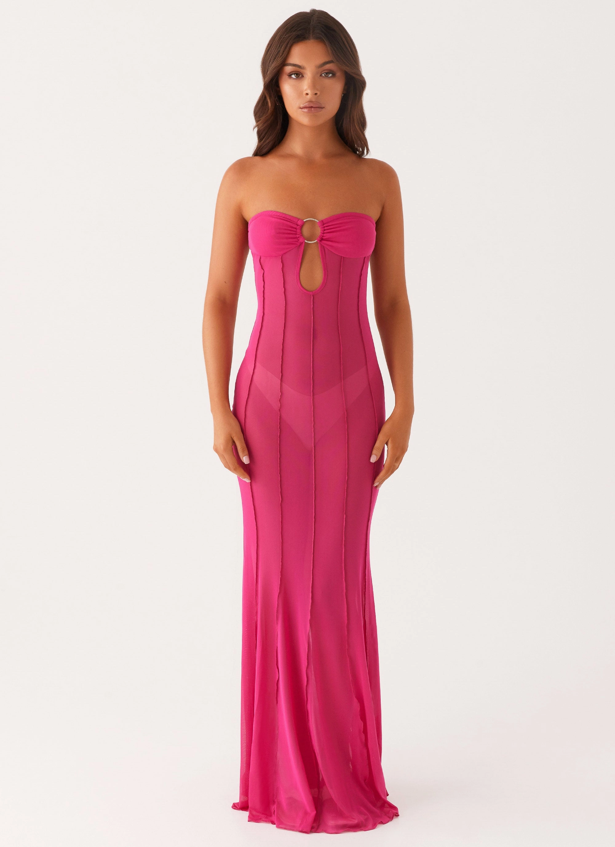 Kennedy Maxi Dress - Fuchsia Modern and Feminine Elegant Simplicity