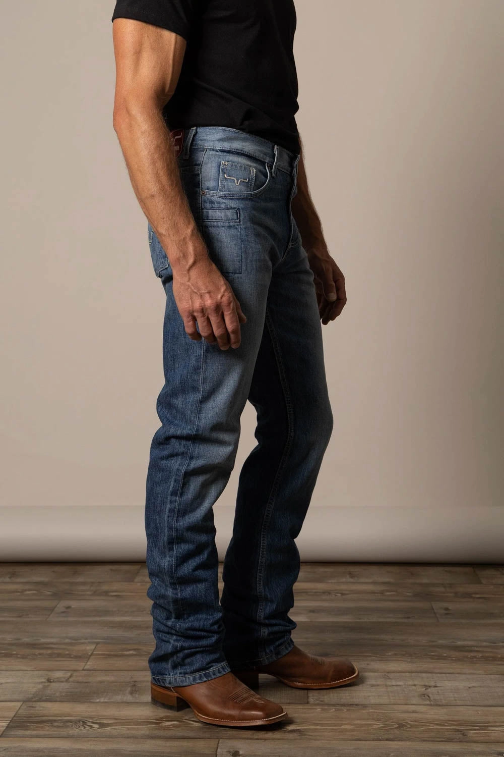 Light Washed Holiday Vibes Athlete Fit Kimes Ranch Mens James Mid Wash 100% Cotton Jeans