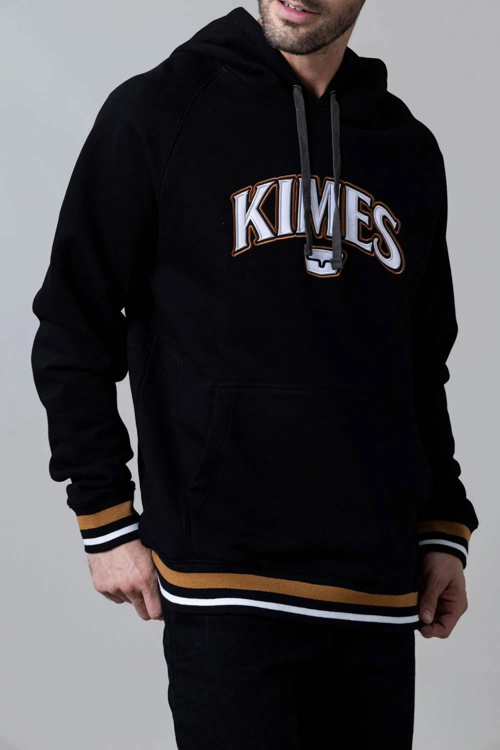 Recycled Material Kimes Ranch Mens Kubo Black 100% Cotton Hoodie