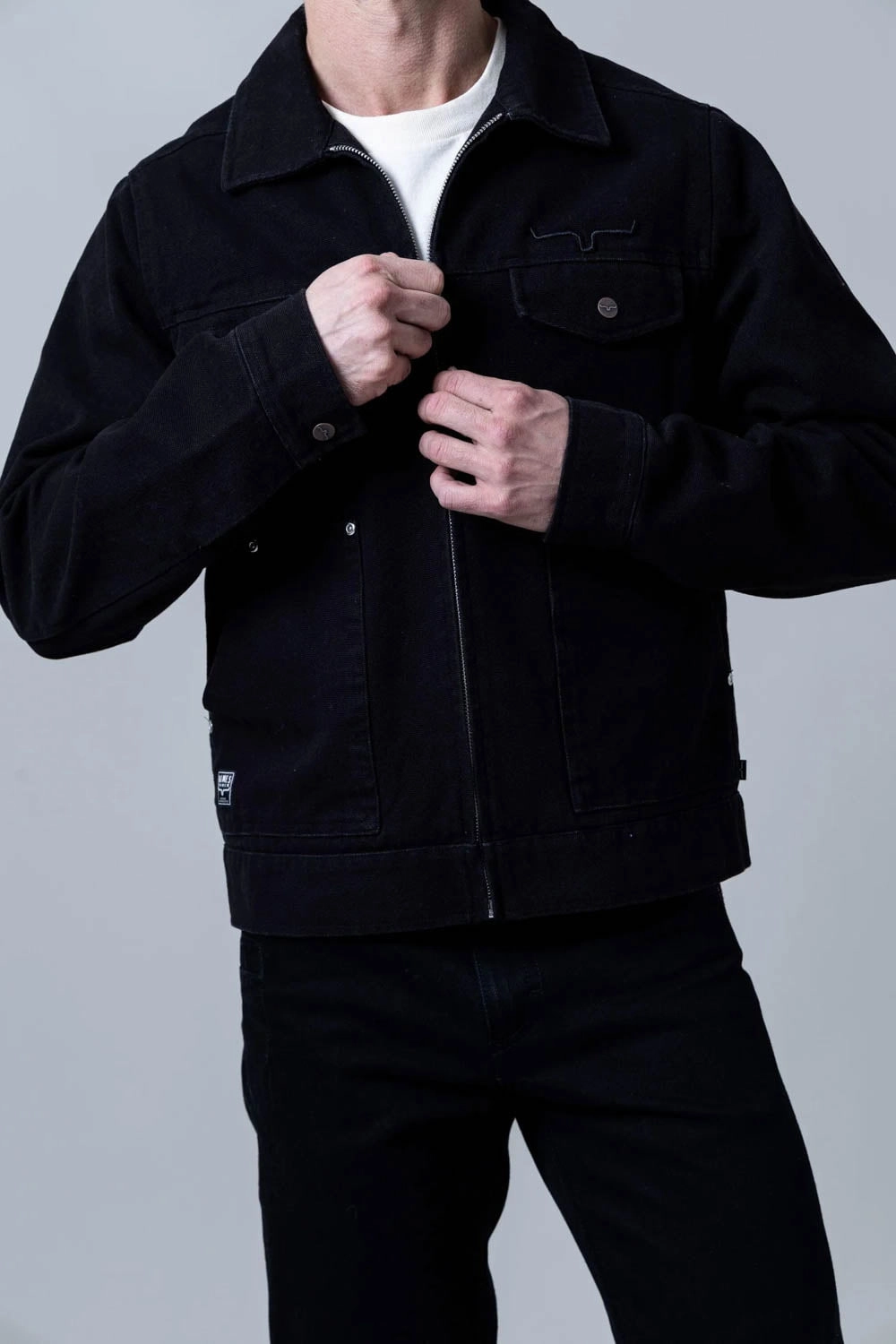 Outdoor Activity Kimes Ranch Mens Logan Black 100% Cotton Jacket