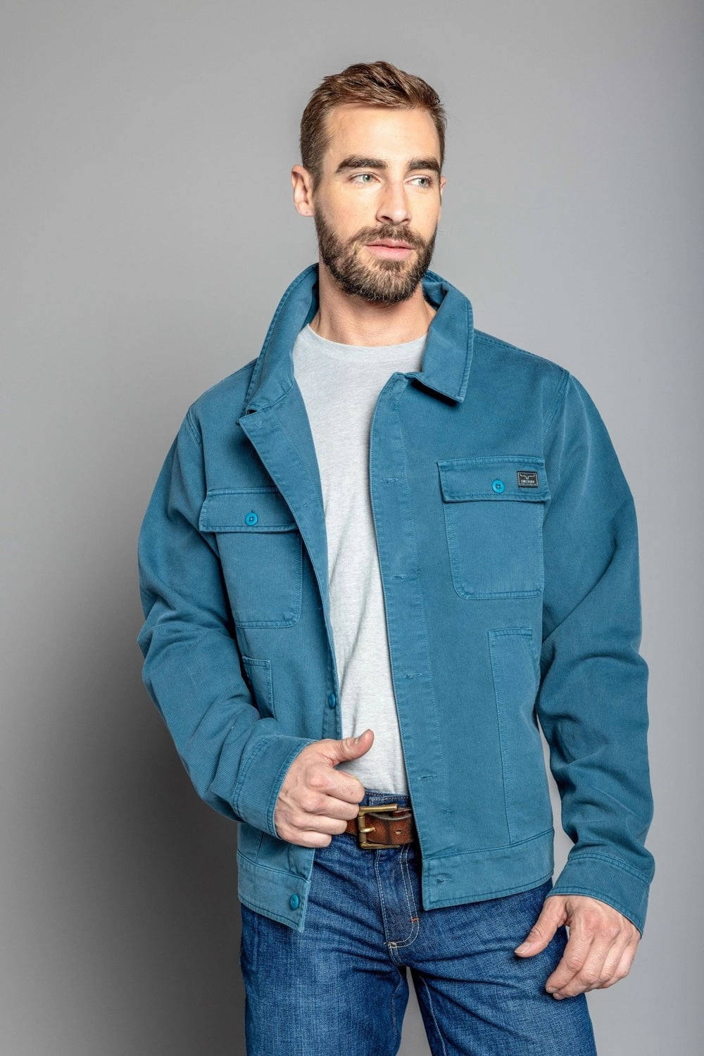 Kimes Ranch Mens Rough Stock Dark Blue 100% Cotton Jacket Dry Fast Tear Resistant