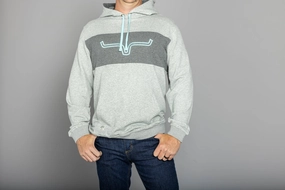 Kimes Ranch Mens Side Winder Hood Grey Heather 100% Cotton Hoodie Cold Day Look