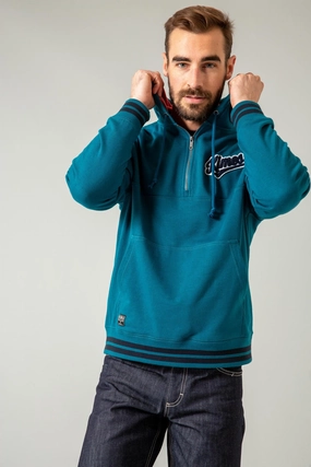 Dry Weather Look Multi Pocket System Kimes Ranch Mens Team One Dark Blue Cotton Blend Hoodie