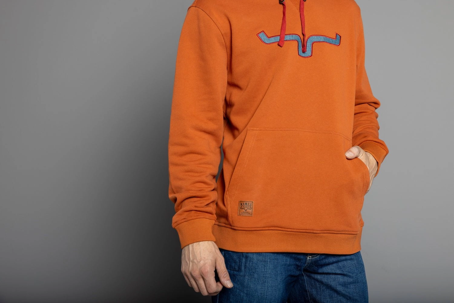 Wool blend Kimes Ranch Mens TTL Rust Red 100% Cotton Hoodie