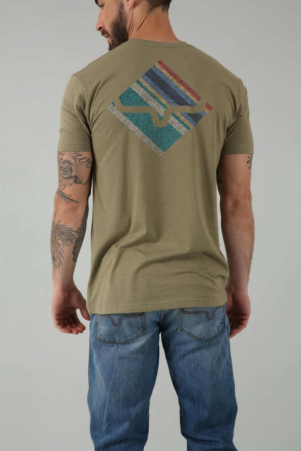 Kimes Ranch Mens Warmth Military Green Cotton Blend S/S T-Shirt Outdoor Style Trend Stylish Wearable