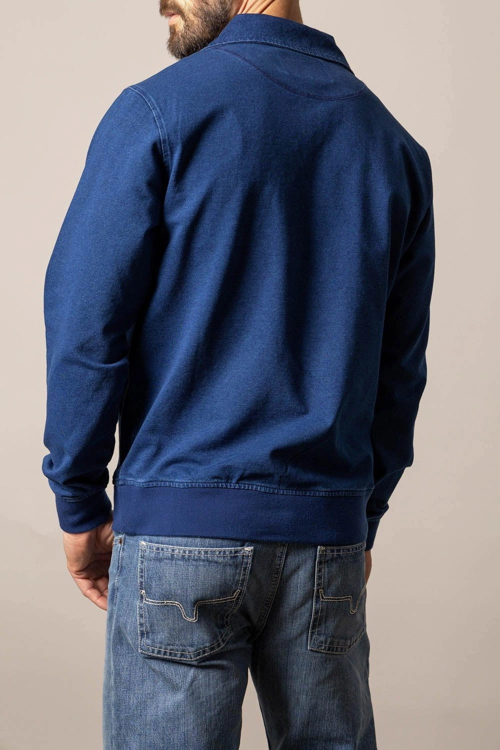 Urban Edge Graduation Ceremony Kimes Ranch Mens Wicklow Indigo Cotton Blend 1/4 Zip Sweater