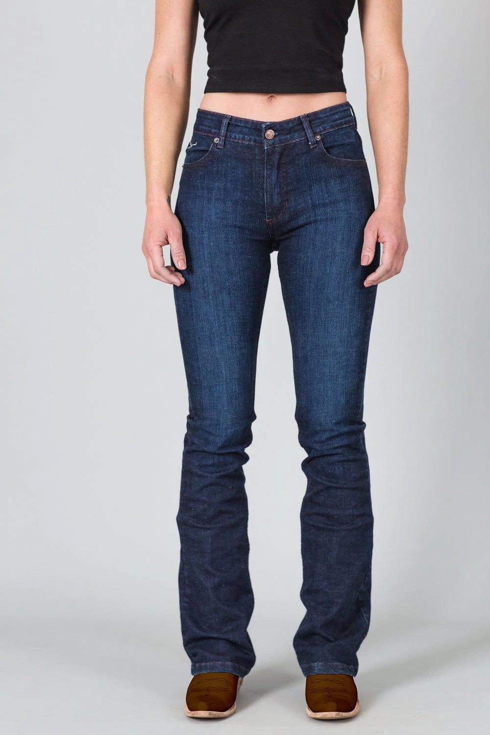 All Day Comfort Design Kimes Ranch Womens Audrey Blue Cotton blend Jeans