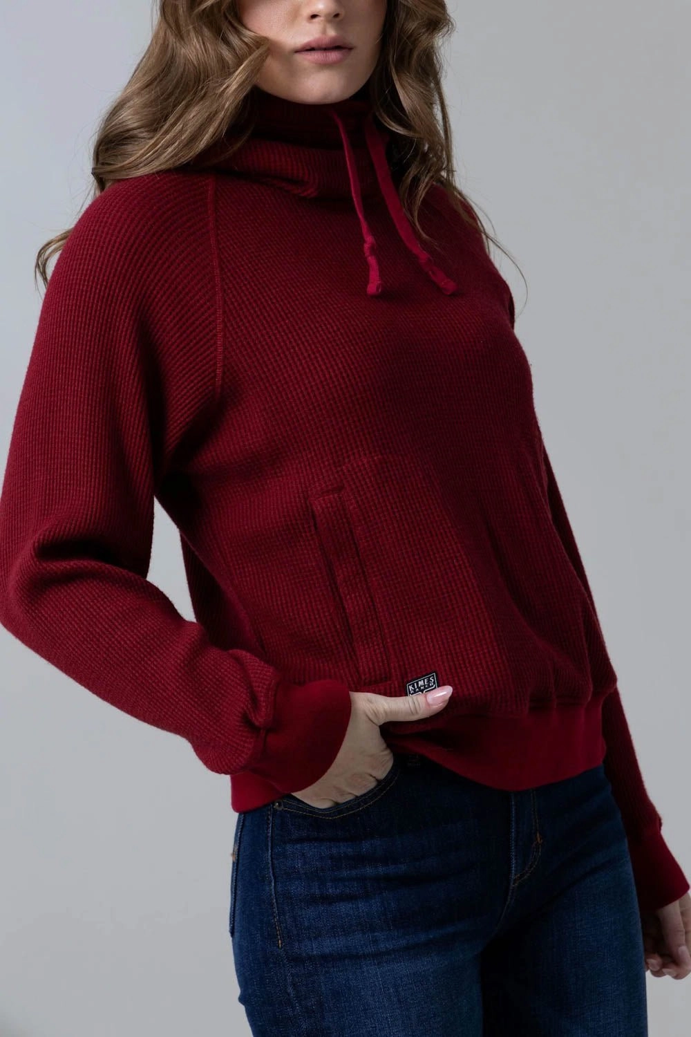 Kimes Ranch Womens Laguna Burgundy Rayon/Nylon Hoodie Tagless Neckline Design Winter Layers