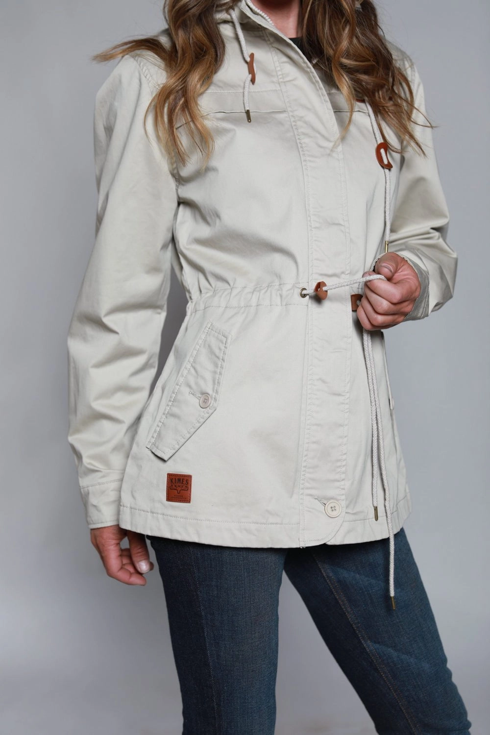 Waterproof Fabric Kimes Ranch Womens Longrider 2 Anorak Sand Cotton Blend Jacket