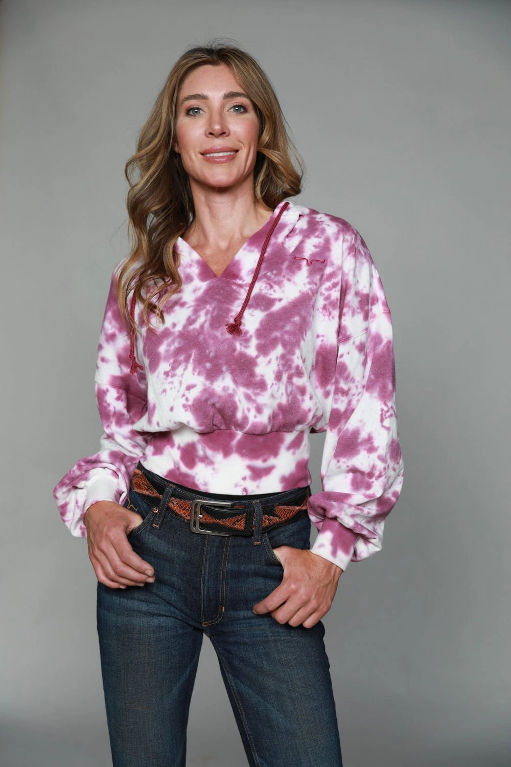 Durable Design Kimes Ranch Womens Monterey Hoodie Lavender Cotton Blend L/S