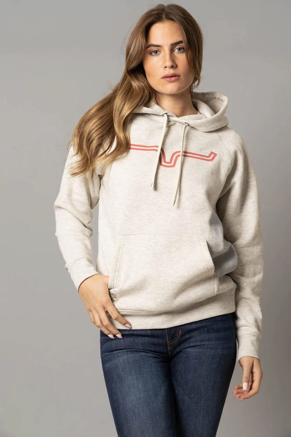Waterproof Design Short Length Kimes Ranch Womens Outlier Oatmeal Heather Cotton Blend Hoodie