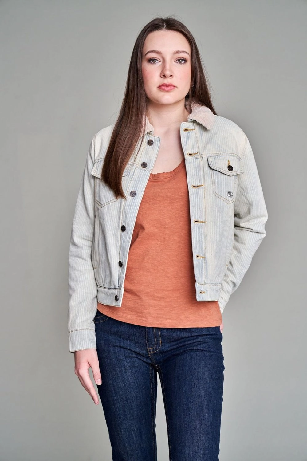 Quick Dry Material ExpandableSideGussets Kimes Ranch Womens Winslow Stripes Destroyed Wash 100% Cotton Jacket