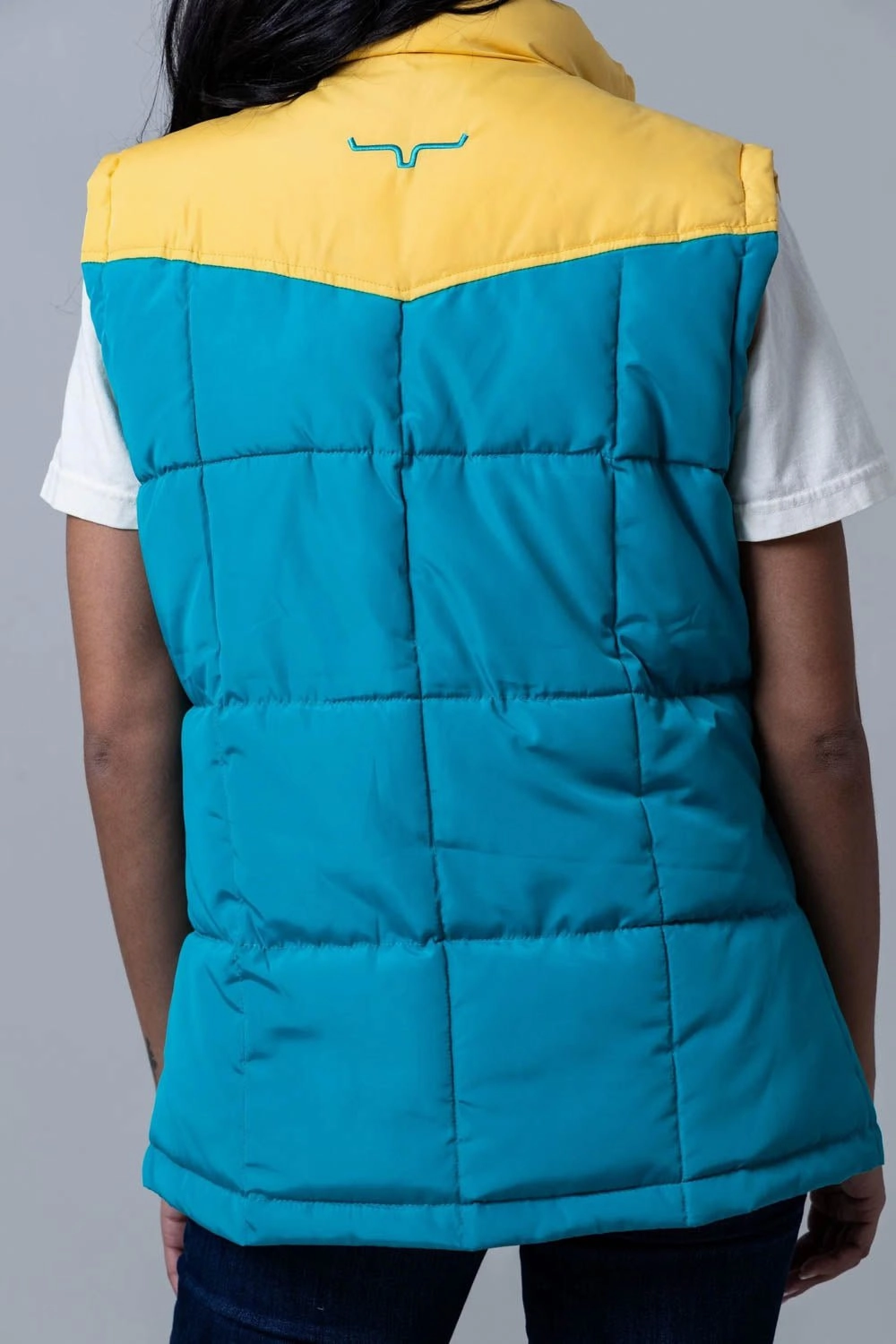 Pocket Details Soft Fleece Lining Kimes Ranch Womens Wyldfire Teal 100% Polyester Puffer Vest