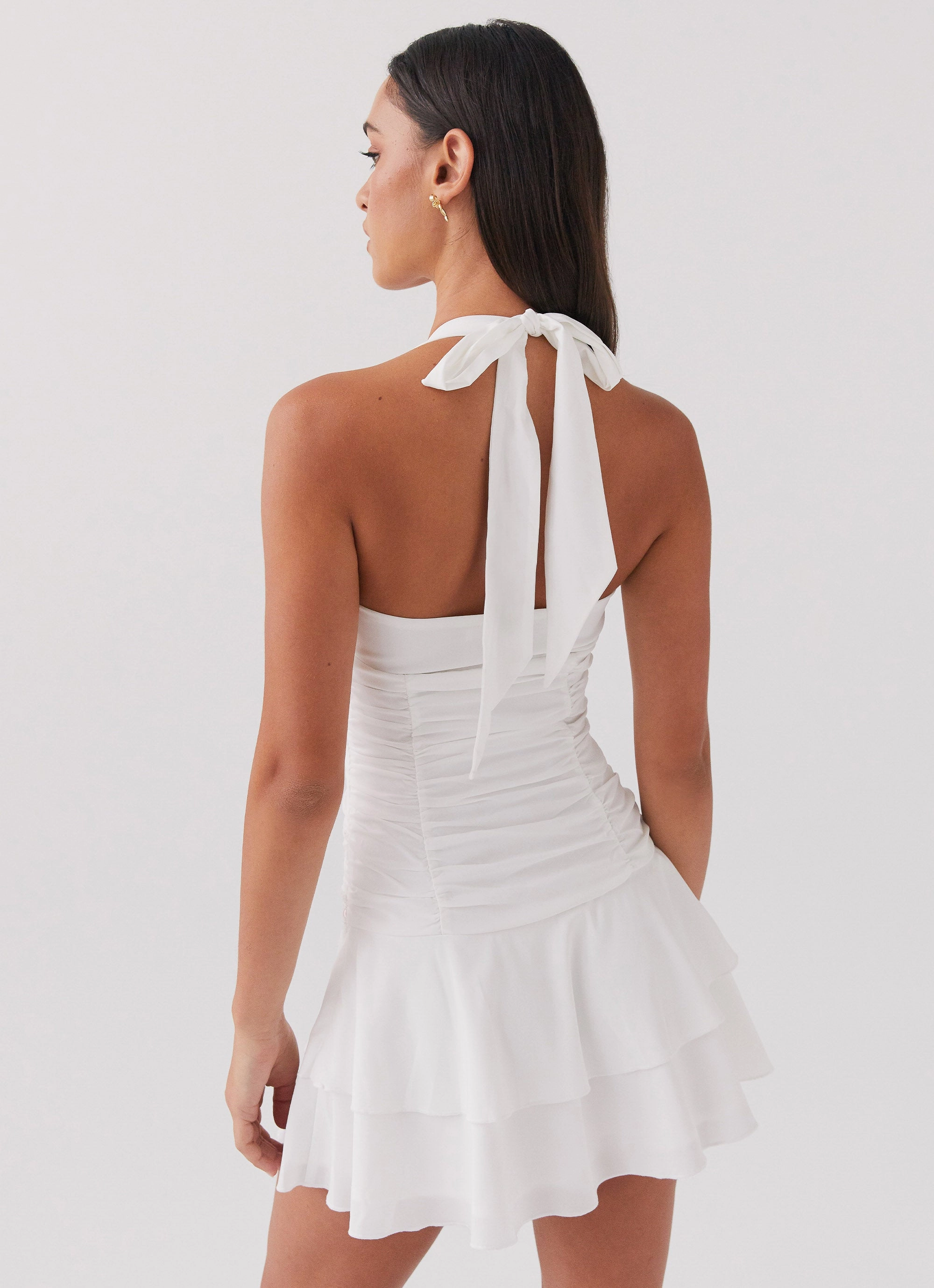 Soft Profile Simple Form Kordyn Mini Dress - White