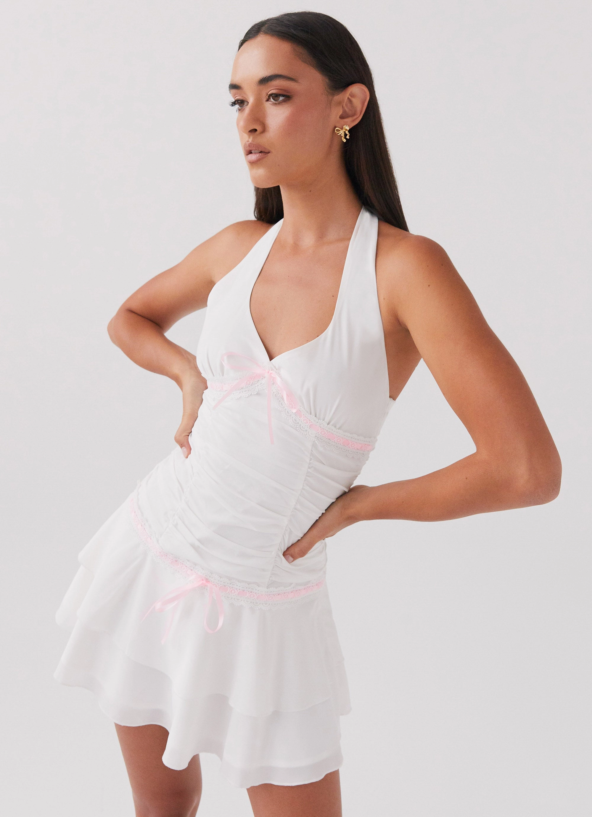 Kordyn Mini Dress - White Deep Hue