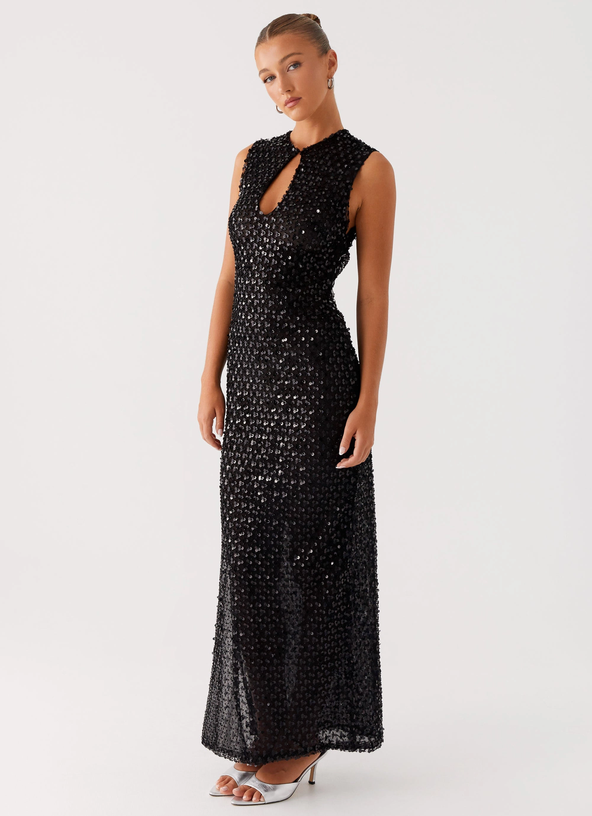 Natural Layers Kore Sequin Maxi Dress - Black