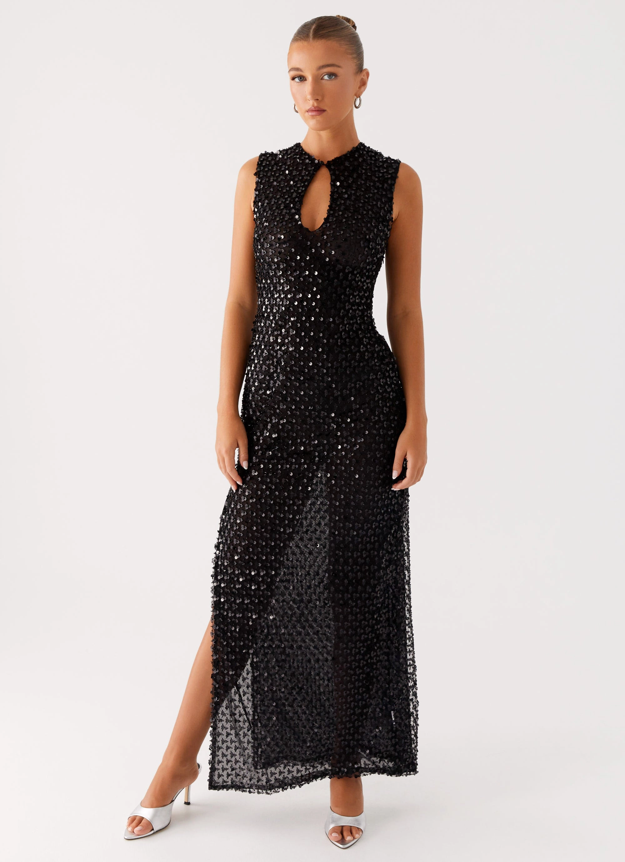 Kore Sequin Maxi Dress - Black Simple Form