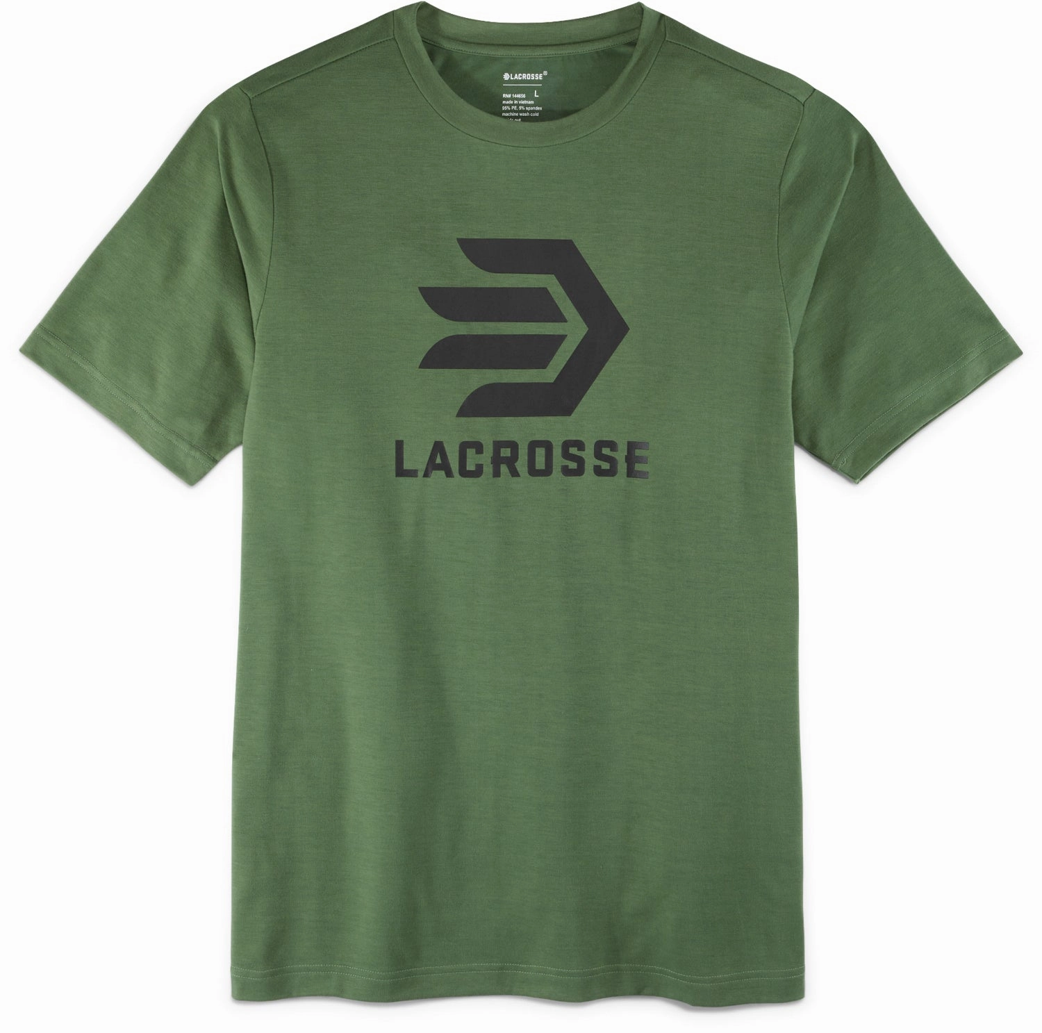 Retro nostalgia Lacrosse Mens Forever Forward Tee Green Poly/Spandex S/S T-Shirt