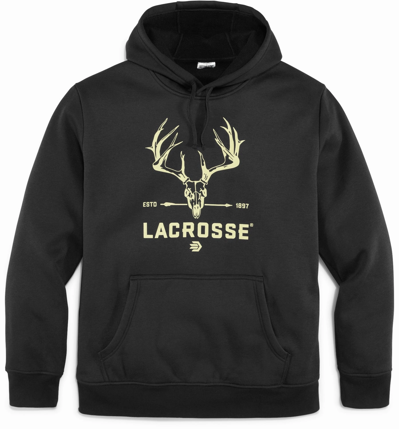Lacrosse Unisex Whitetail Black Poly/Cotton Hoodie VentilatedPanels