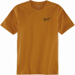 Danner Mens 1932 Tee Mustard 100% Cotton S/S T-Shirt graduation Wrinkle Resistant Cloth