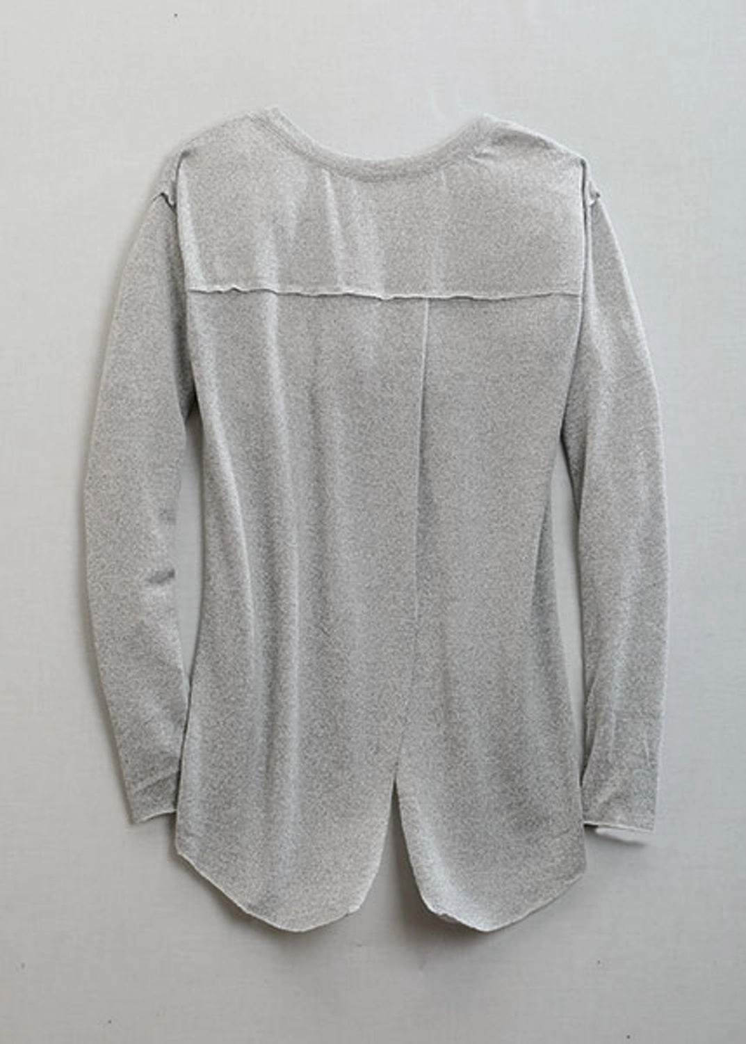 Tagless Design Breathable mesh lining Tin Haul Womens 1488 Melange V-Neck Grey Poly/Spandex Sweater