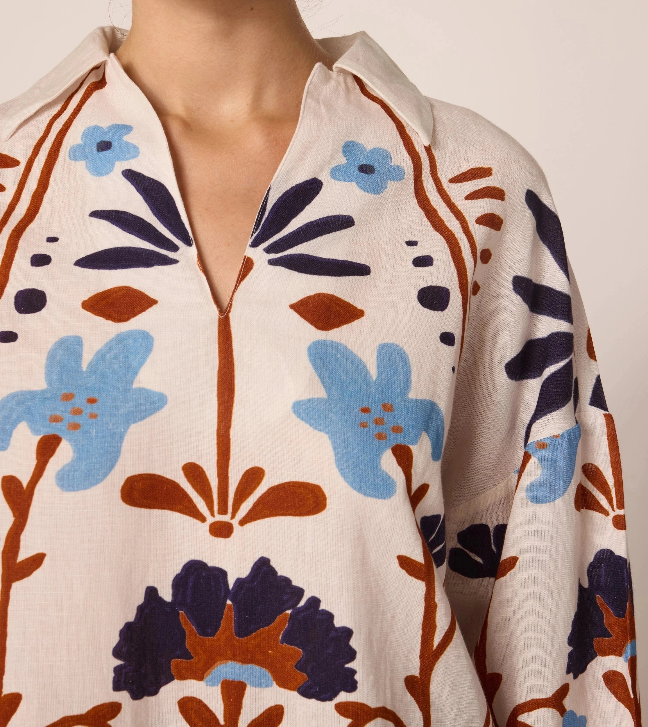 Breathable back panel FoldableFeature Miranda Blouse | Liliana