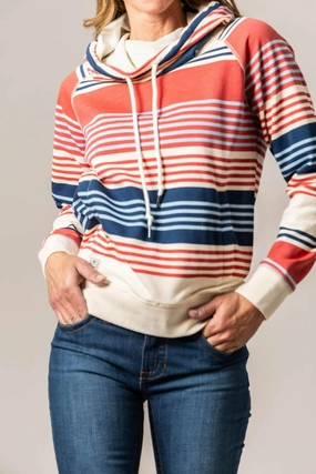 Convertible Style Heat Tech Fabric Kimes Ranch Womens Golinda Navy 100% Cotton Hoodie