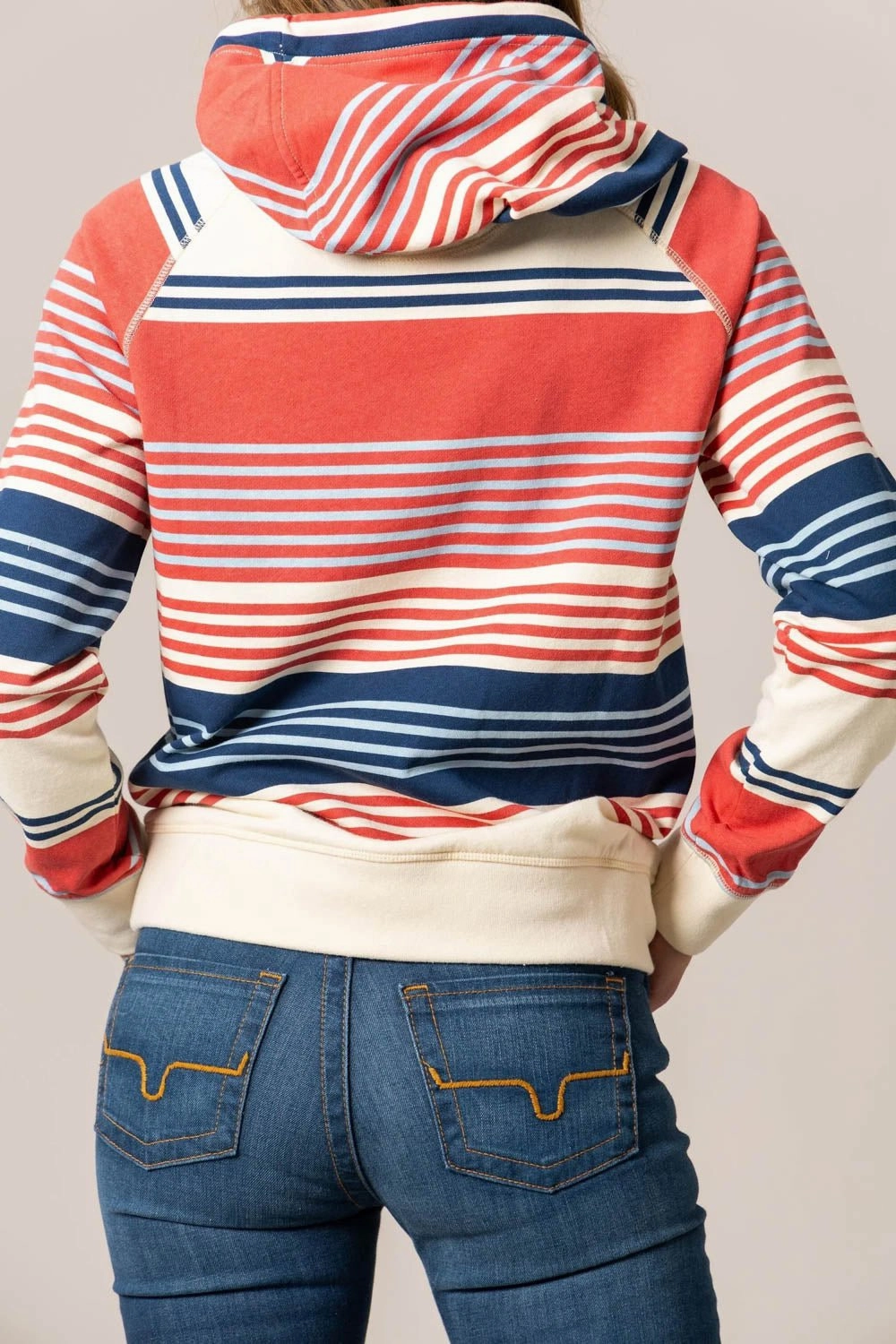 Modular Attachment Points Effortless Look Kimes Ranch Womens Golinda Navy 100% Cotton Hoodie