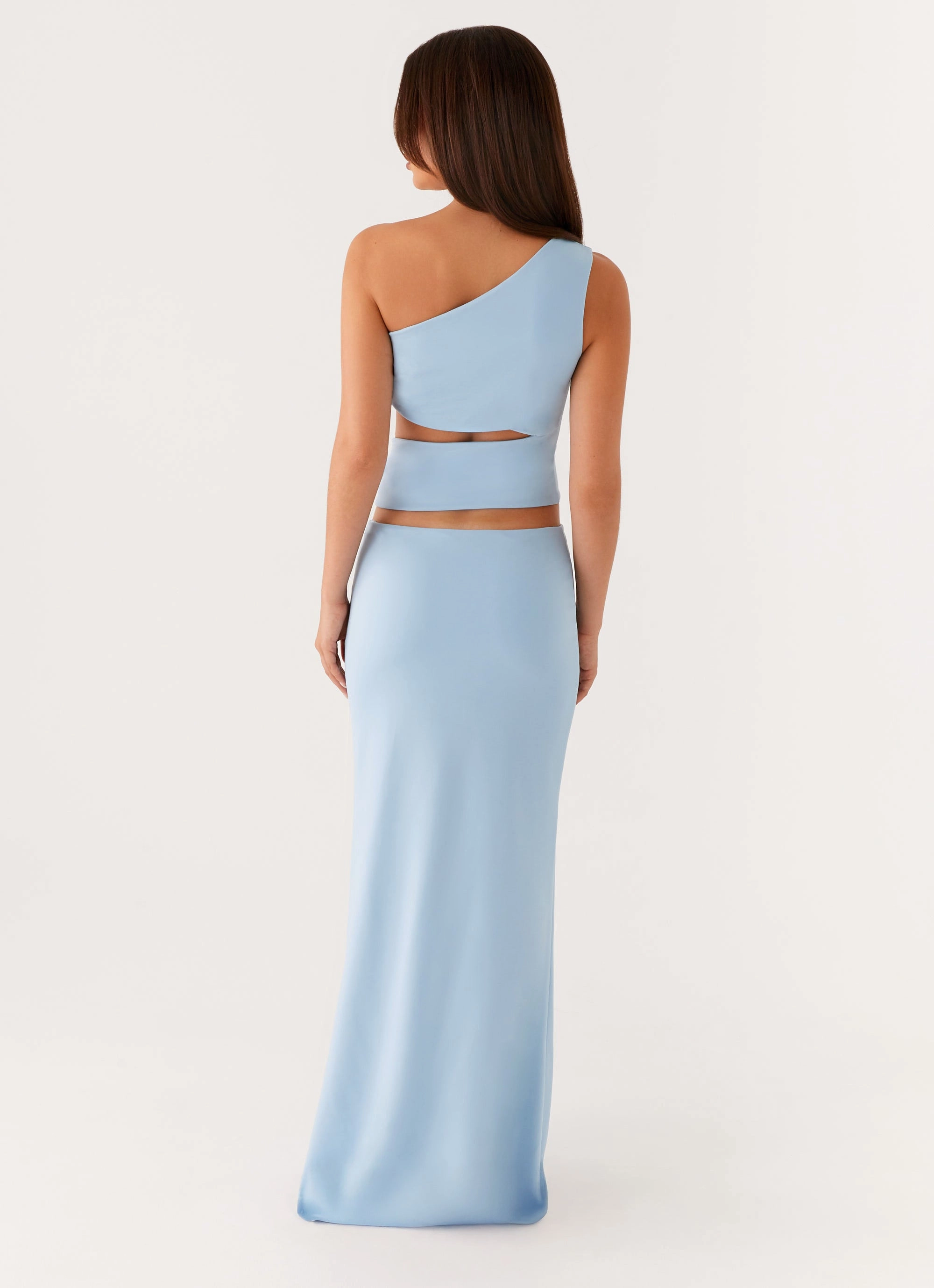 Laylani Cut Out Maxi Dress - Blue Sunset Scene