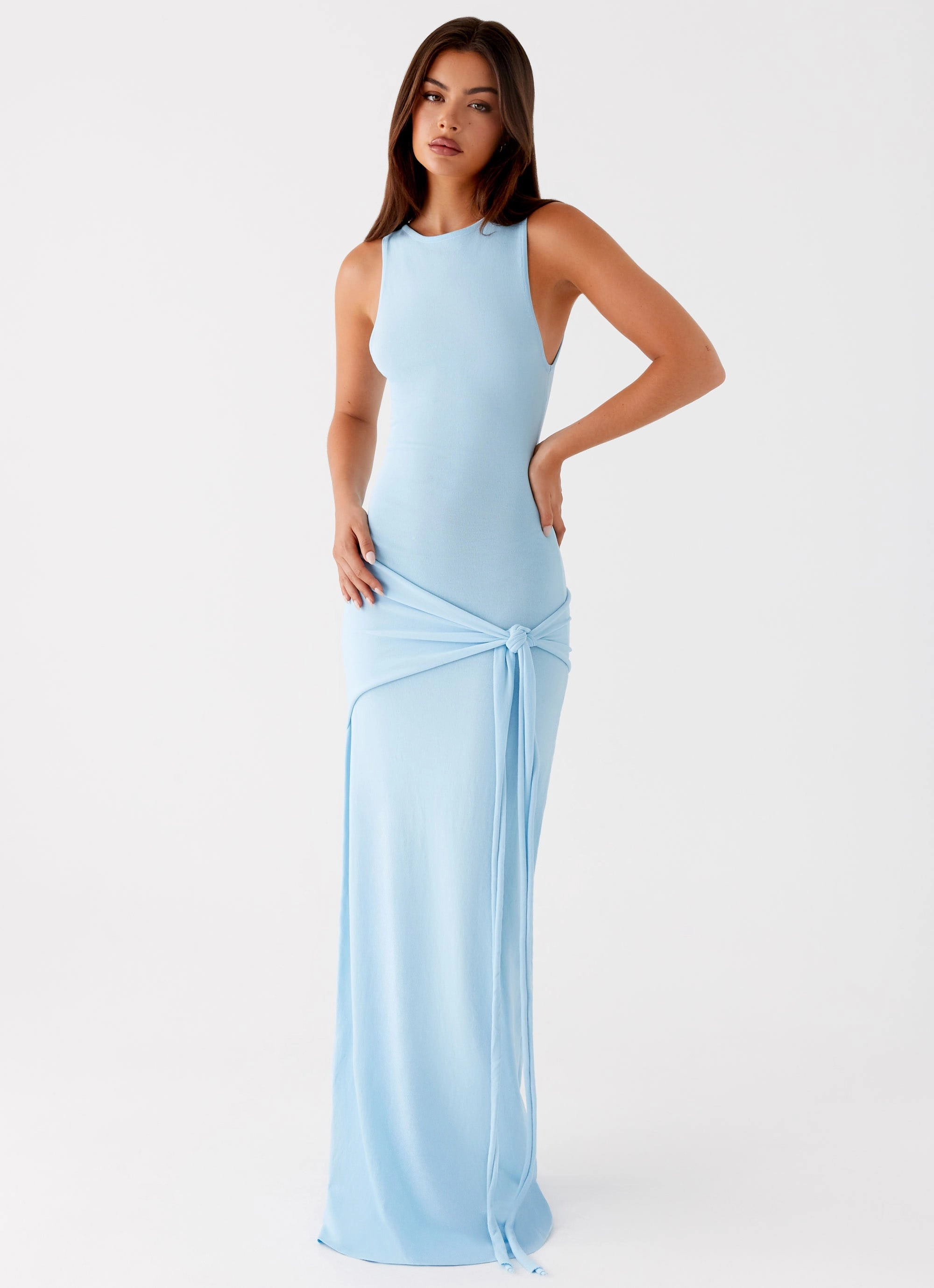 Long Coat Leona Maxi Dress - Turquoise