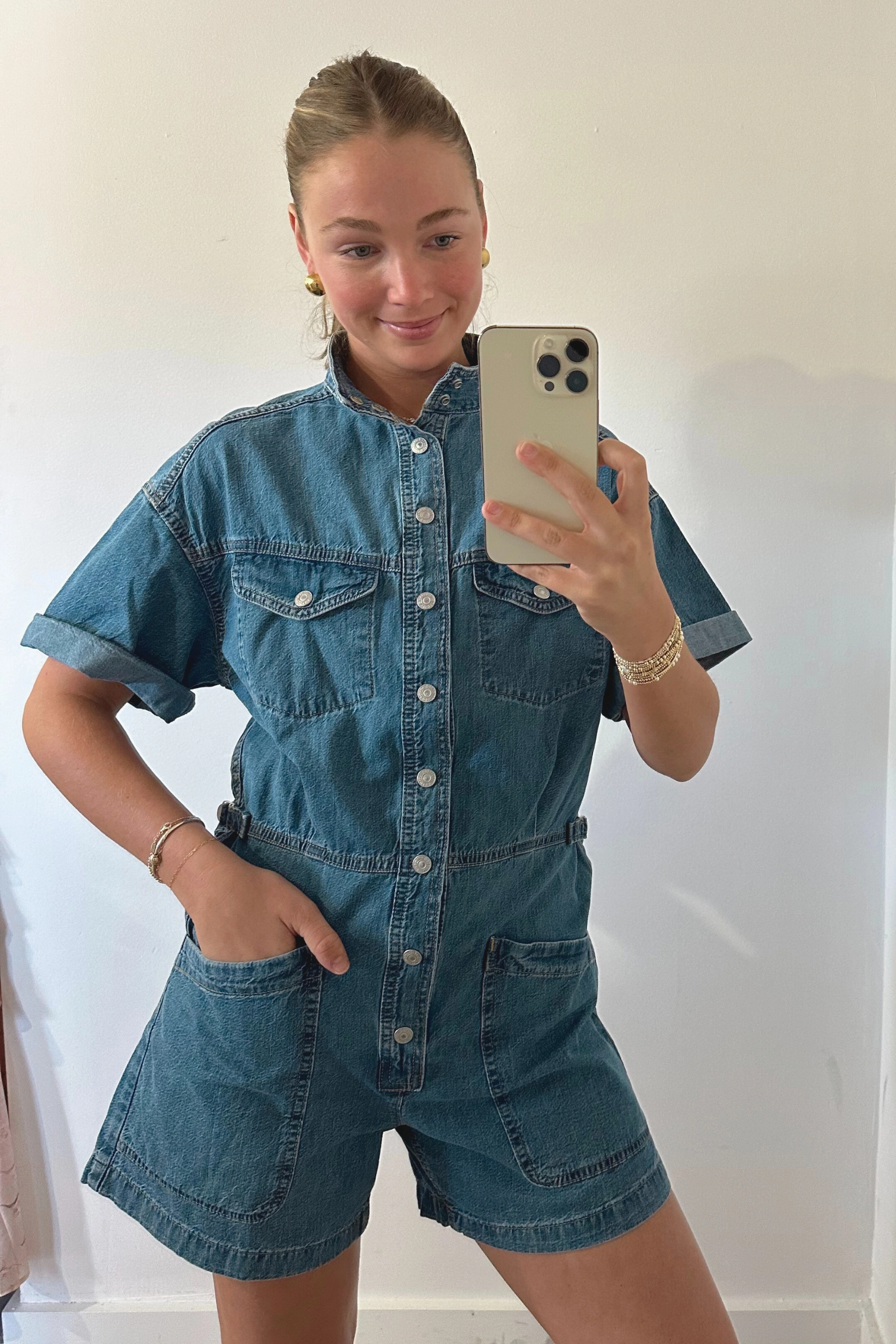 Relaxed Design LightweightWeave Levi's Surplus Romper - Blue Joke
