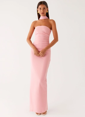 Libra Maxi Dress - Pink Cold Weather Outerwear