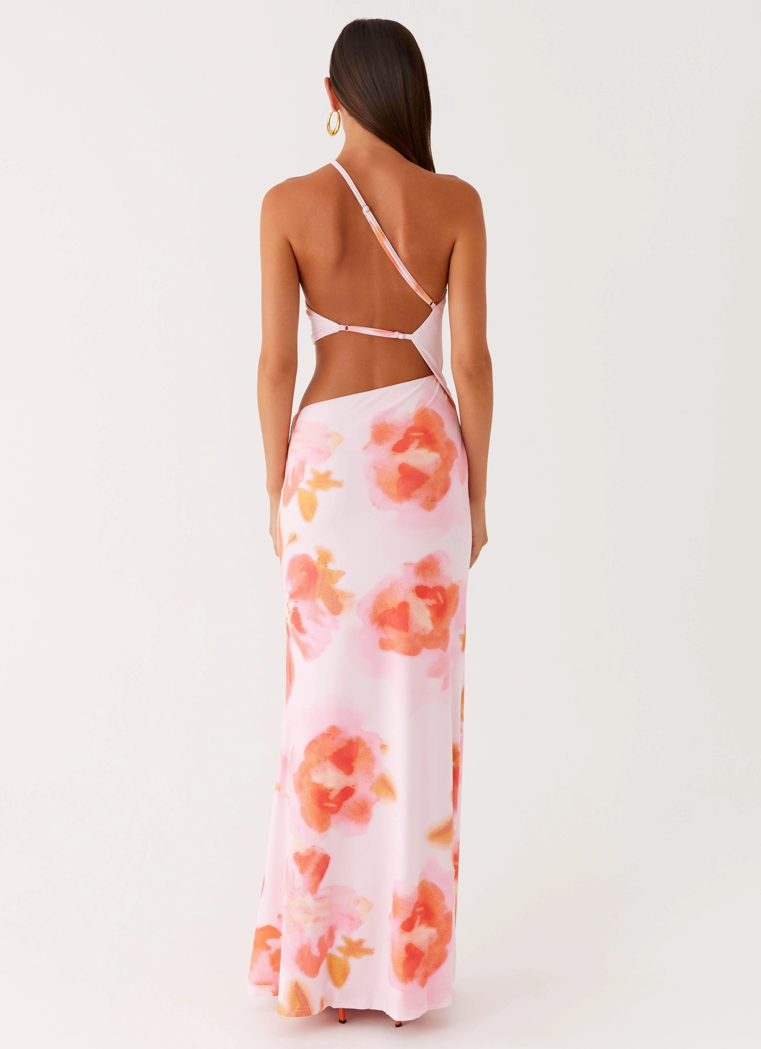 Riano Cut Out Maxi Dress - Blushing Blossom City Commuter