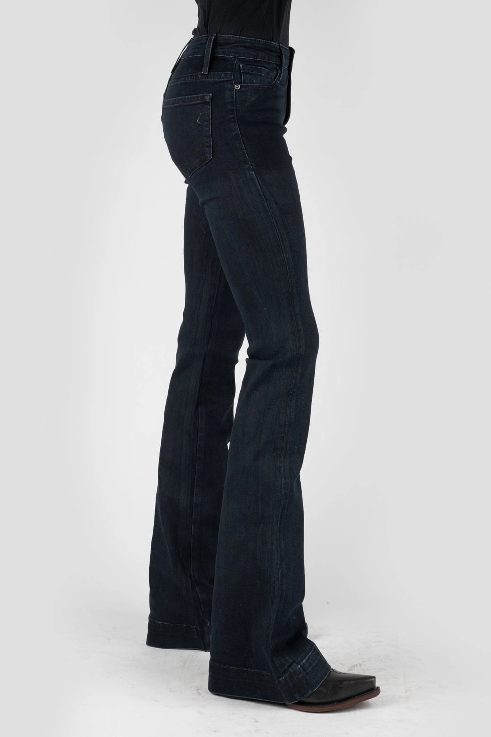 Stetson Womens 921 High Waist Plain Black Cotton Blend Jeans Sustainable Trend Setter Versatile Street Fashion Trend Setter Holiday Vibes