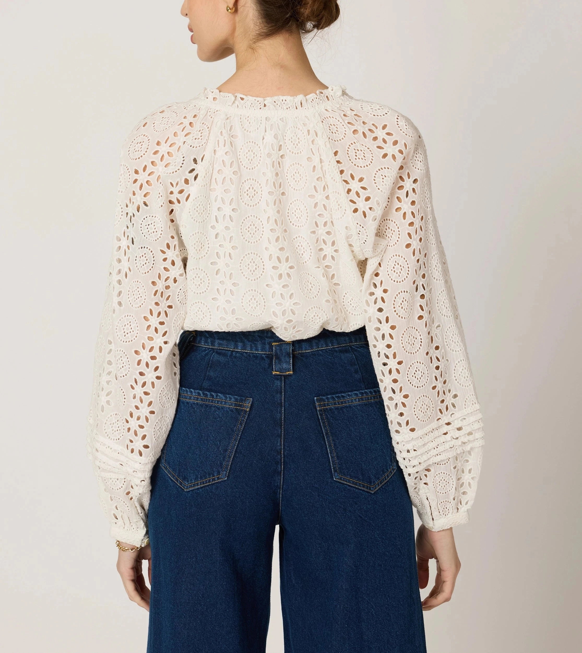 Alicia Blouse | Ivory Eyelet QuickDryTechnology