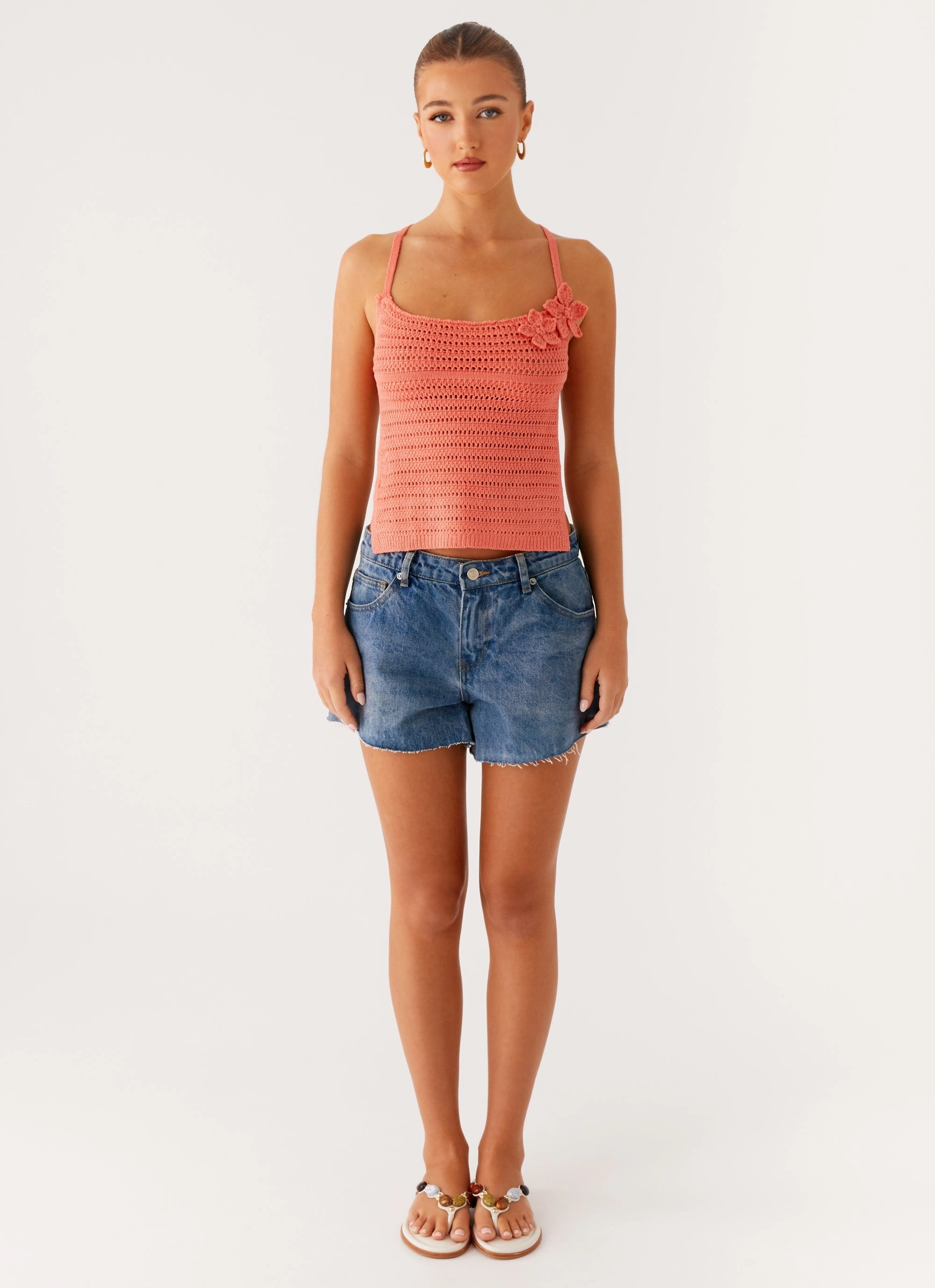 SublimatedPrint Kia Cross Back Top - Coral