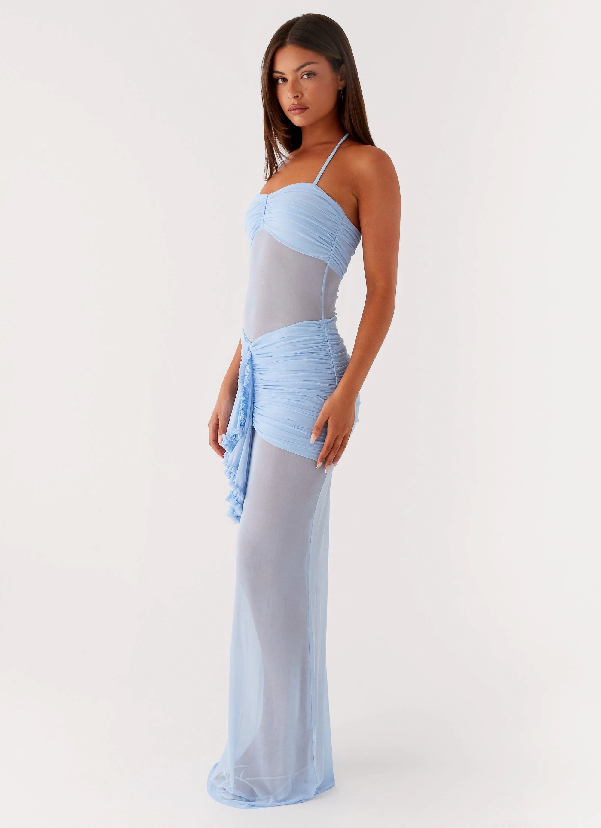 Lily Halter Maxi Dress - Blue Shine Moment Clean Comfort