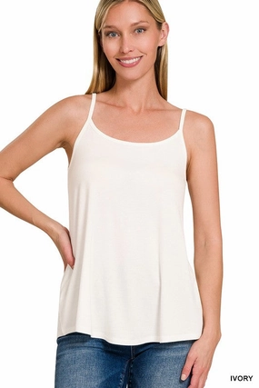 LINDSEY TWO-WAY V AND SCOOP NECK REVERSIBLE SPAGHETTI CAMI Winter Fashion Cozy Sweater