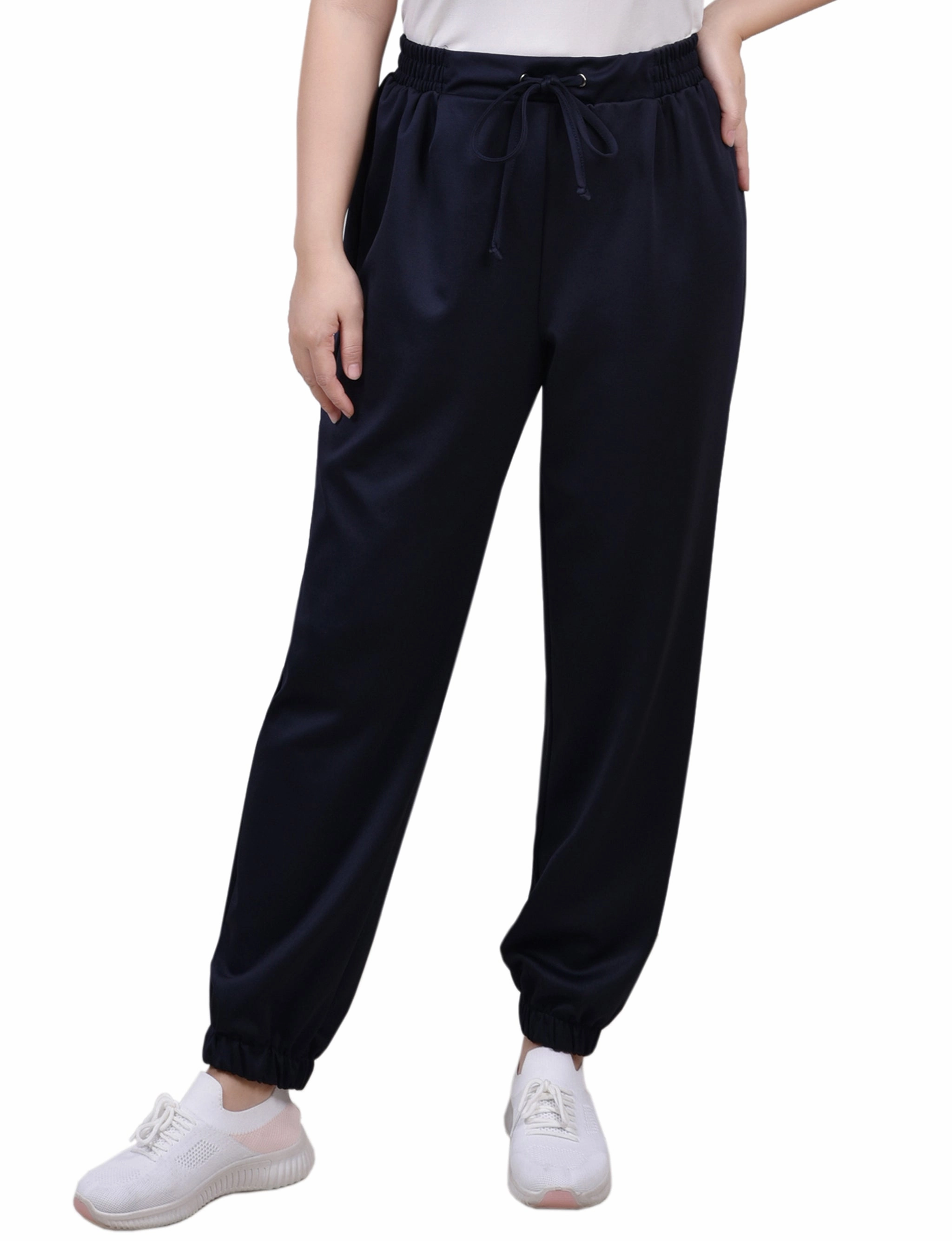 Long Elastic Waist Pants Neutral Tone LightweightInsulation