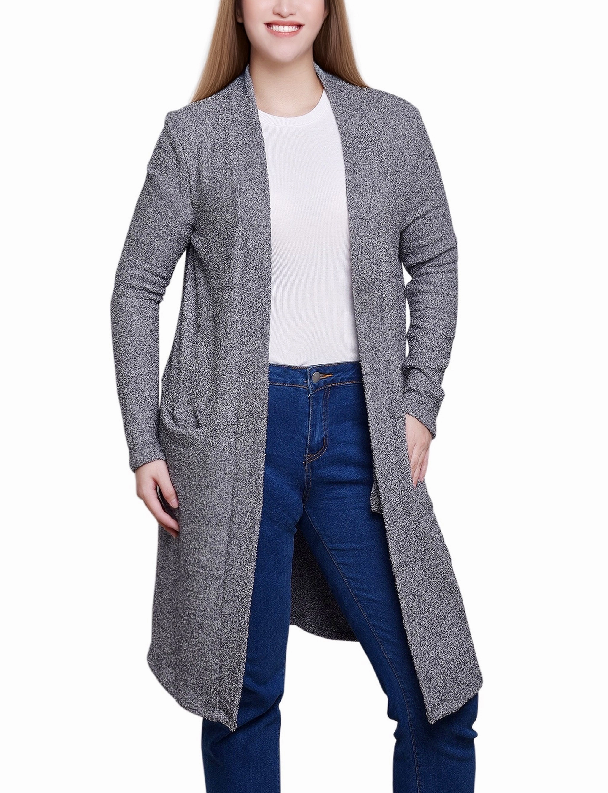 Long Sleeve Banded Front Cardigan SubtleTexture