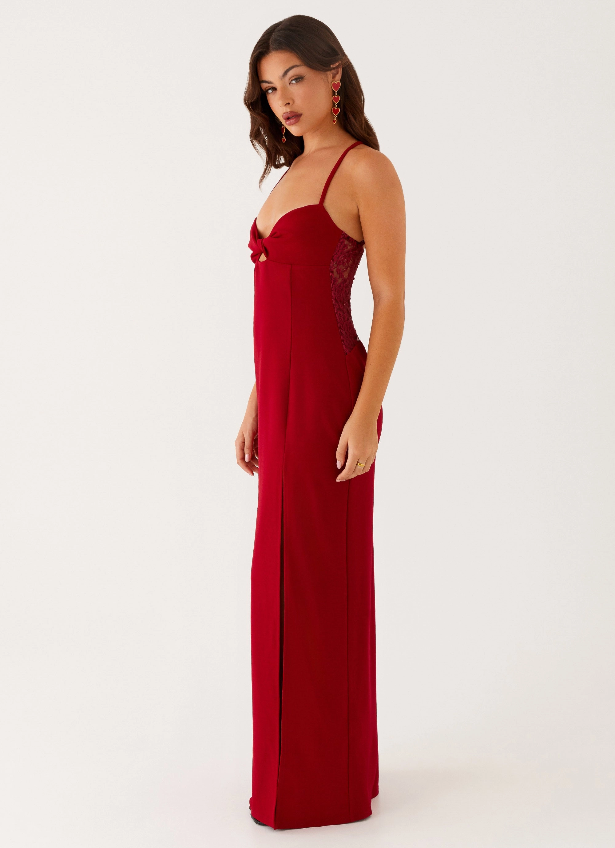 Fresh Appeal Heartbreaker Maxi Dress - Deep Red