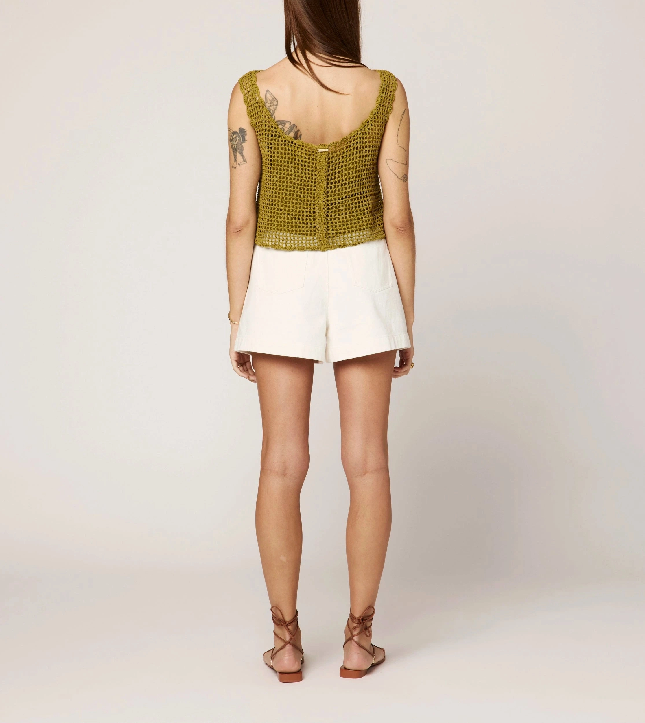 Caylee Crochet Top | Moss OrganicCottonBlend