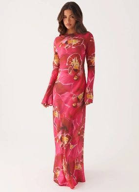Lorde Maxi Dress - Orchid Pink Chic Fashion Cool Weather Wear