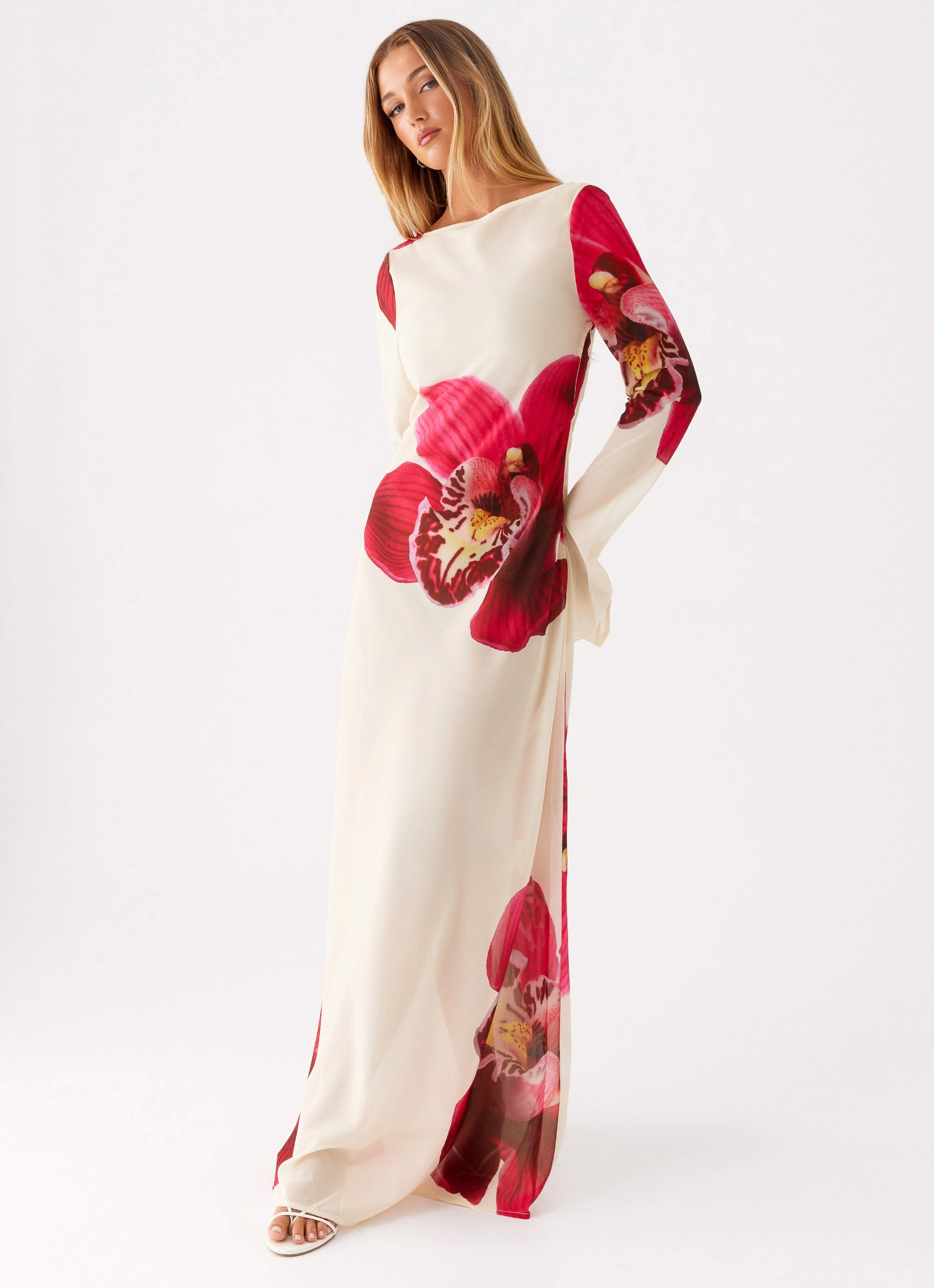 Wool blend Lorde Maxi Dress - Orchid Yellow