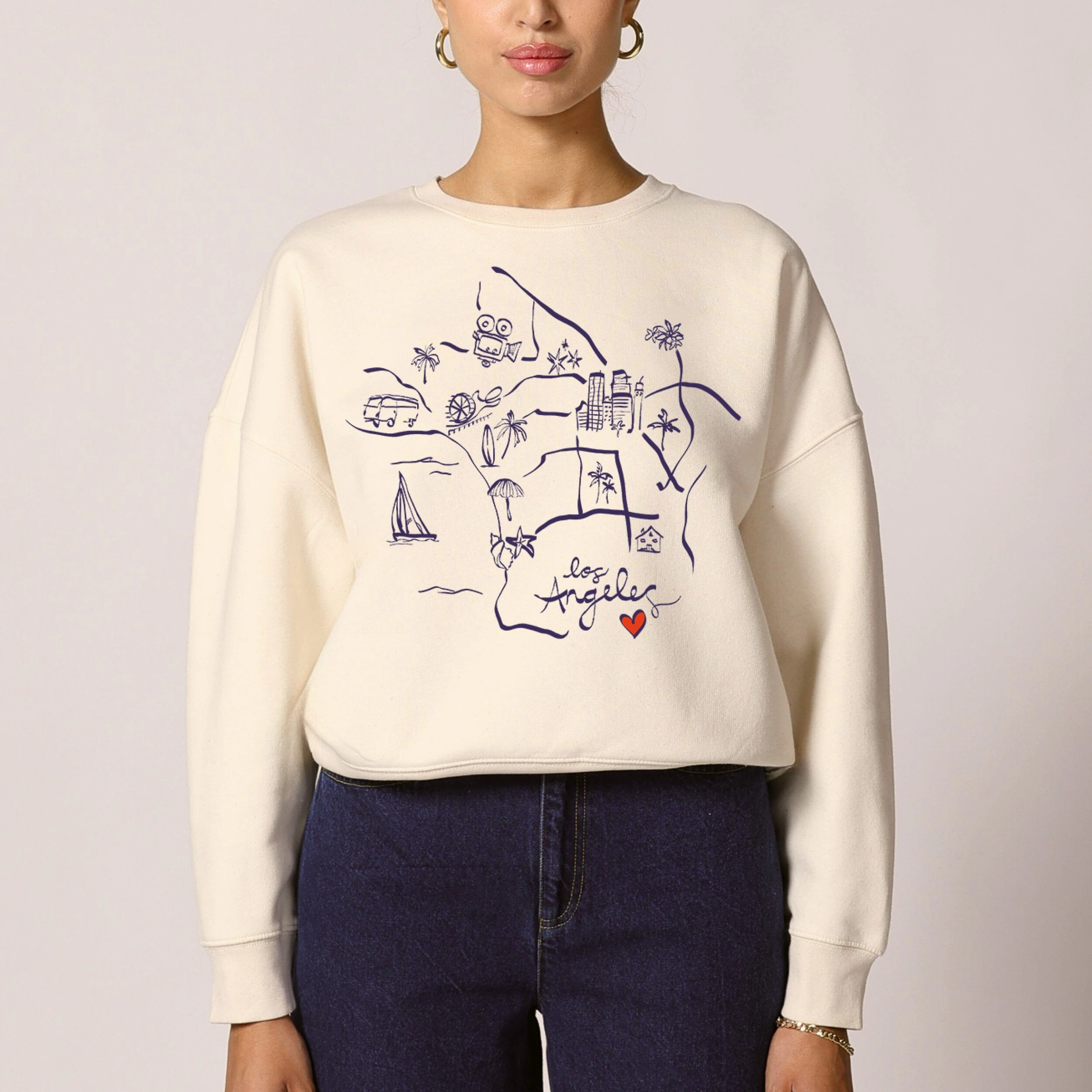 Los Angeles Sweatshirt Raglan Sleeve
