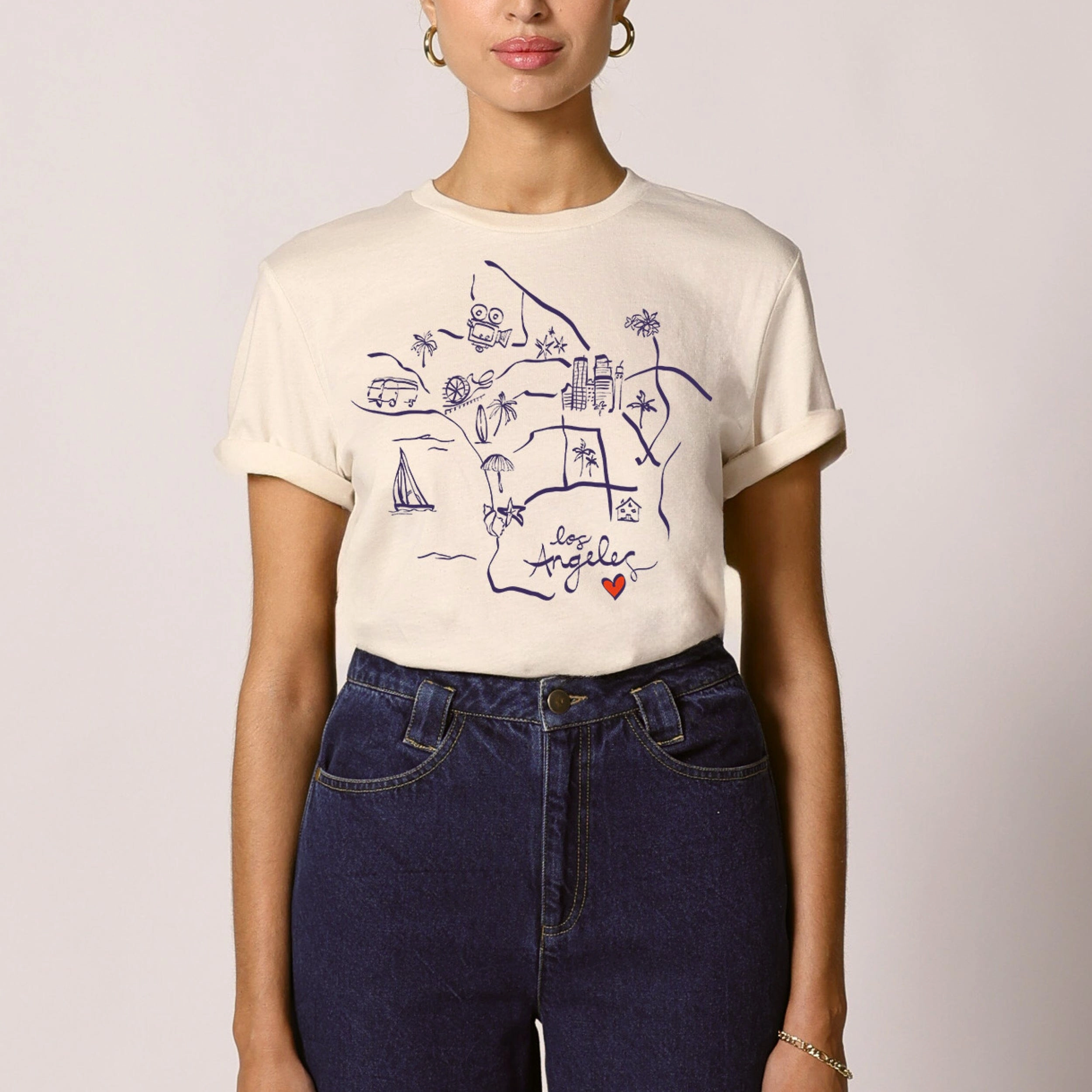 Los Angeles Tee Shirt Simple Shirt